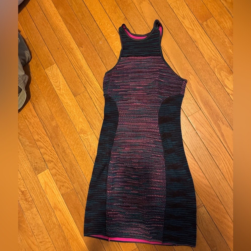 Missoni Pink and Blue Bodycon Mini Dress Sleeveless Cocktail